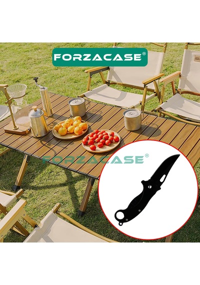 Forzacase Paslanmaz Çelik Ultra Keskin Outdoor Avcılık Kamp Çakısı Fc342 Siyah