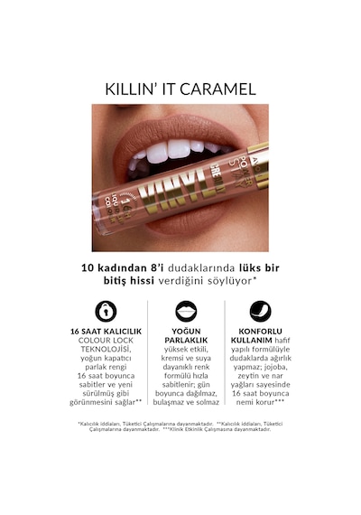 Power Stay Kremsi Vinyl Likit Ruj - Killin It Caramel 0