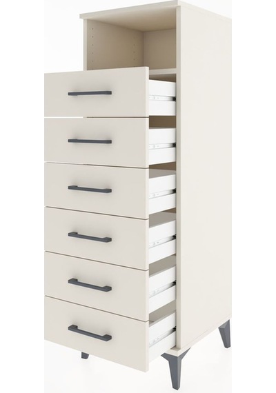 Hyperion Dolap Tek Raflı 6 Çekmeceli 44x44x134 Aytaşı-aytaşı Aytaşı