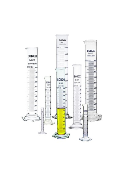 Cam Mezür 1000 Ml - Uzun Form - Mavi Skala - Borosilikat 3.3