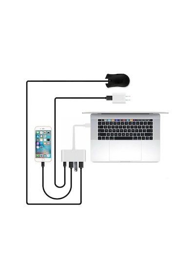 Type-C 3.1 Usb Hub - Usb C to 2xUsb 2.0 , Usb 3.0 Çoklayıcı