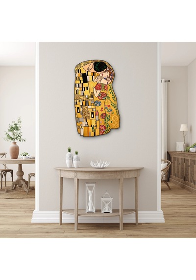 Altın Öpücük - Metal Tablo - Dec0193 39 X 65 Cm Çok Renkli