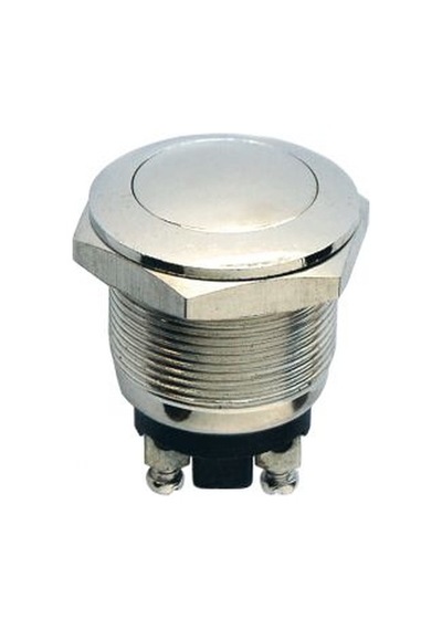Buton Pbs 28B Yuvarlak Metal 19 MM 2 Pin Vida Pin Dışa Konik Bom