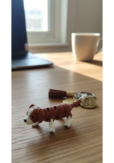 3d Baskı Pla Hareketli Köpek Anahtarlık Hafif, Dayanıklı