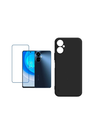 Tecno Camon 19 Neo Uyumlu Kılıf Esnek Silikon Telefon Kılıfı Ve Temperli Cam Ekran Koruyucu