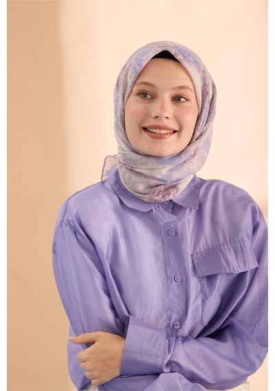 Silk Home Soft Eşarp 73095-22 Pembe, Eflatun, Sisli Yeşil, Koyu Vizon
