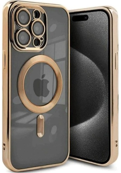 Apple İphone 15 Pro Kılıf Kross Magneticsafe Kapak - Gold Çok Renkli