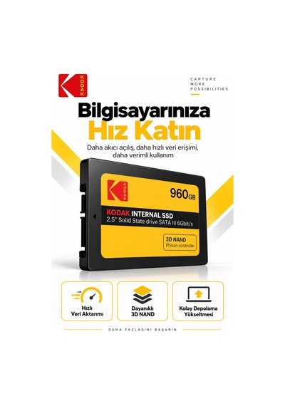 X150 960gb 2.5 İnç Sata Iıı Ssd 520 Mb/s Okuma 500 Mb/s Yazma Hızlı Ssd