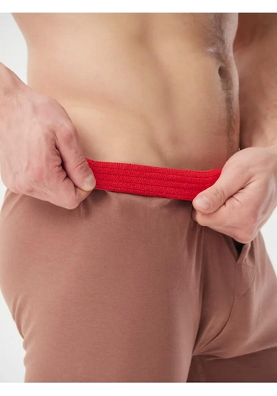 Mercan Kahverengi %100 Pamuk Havlubel Boxer
