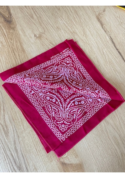 Pamuklu Klasik Desen Unisex Bandana Renkli Bandana Etnik Desenli A Kalite Bandana Bordo