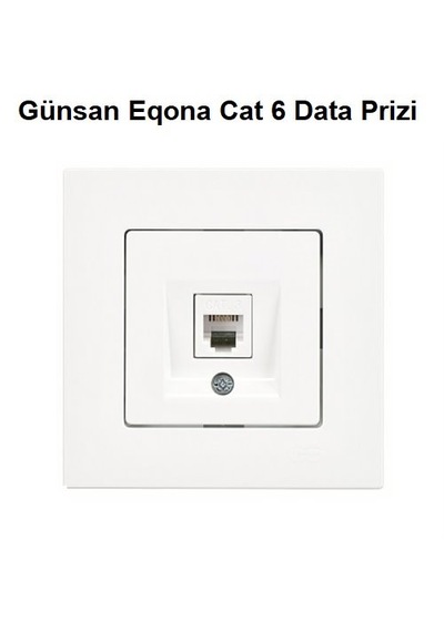 Günsan Eqona Renkli Cat 6 Data Prizi Çerçeveli
