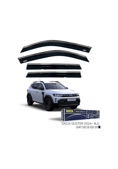 Renault Duster 2024 - Kromlu Cam Rüzgarlığı 4lü