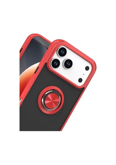 Apple iPhone Uyumlu 17 Pro Montreal Yüzüklü Silikon Kapak - Kırmızı Bzsxx00 1