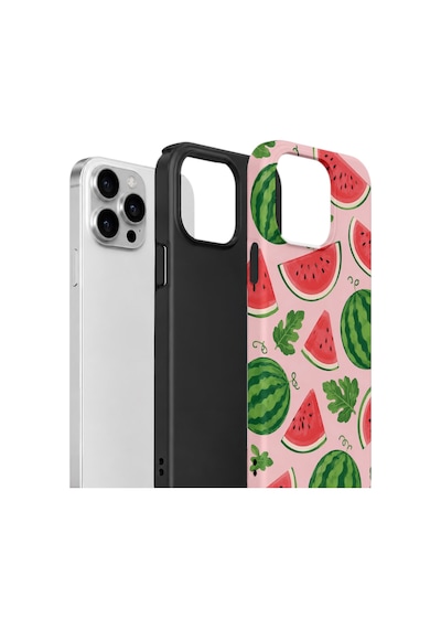 Apple iPhone Uyumlu 12 Pro Max Vorian Çift Katmanlı Kılıf Watermelon Garden Party