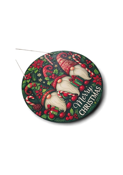 Yılbaşı Cüceleri Kapı Ve Duvar Süsü Merry Christmas 1 30x30