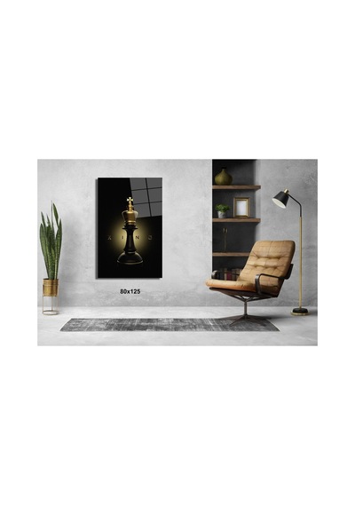 King Santraç İllüstrasyon Cam Tablo Pct0718 Modern Dekorasyon Temalı Dekoratif Duvar Tablosu, Salon, Ev Ve Ofis Dekoru,