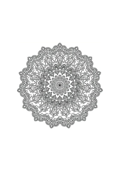 Baskılı Pres Tuval 30x30cm Mandala Standart