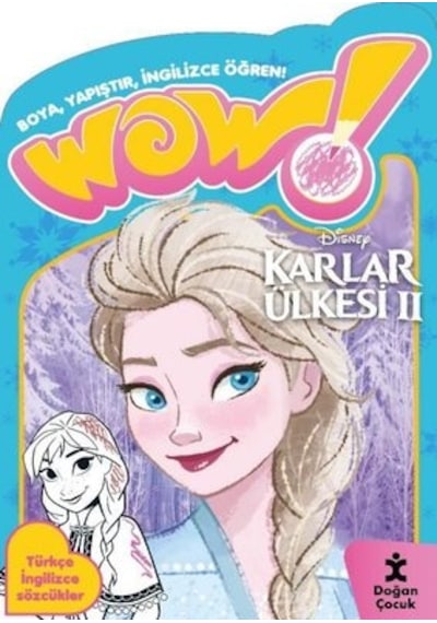 Wow! Disney Karlar Ülkesi 2 Boyama Kitabı - Boya Yapıştır İngilizce Öğren - Doğan Çocuk