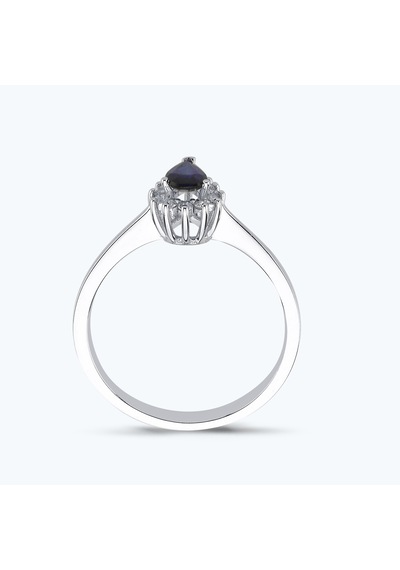 Altınbaş Pırlanta Safir Damla Yüzük Erm1043s-14k