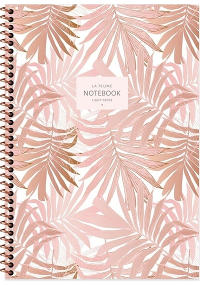 La Plume 16x22 Cm Hafif Defter Çizgisiz Krem Renk Kağıt 80 Yaprak Pembe
