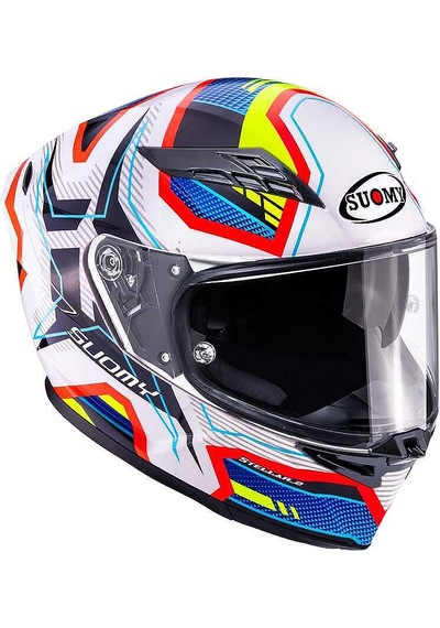 Suomy Motosiklet Kaskı - Stellar 2 Kask Blackstar Beyaz Mavi - M Beyaz - Mavi