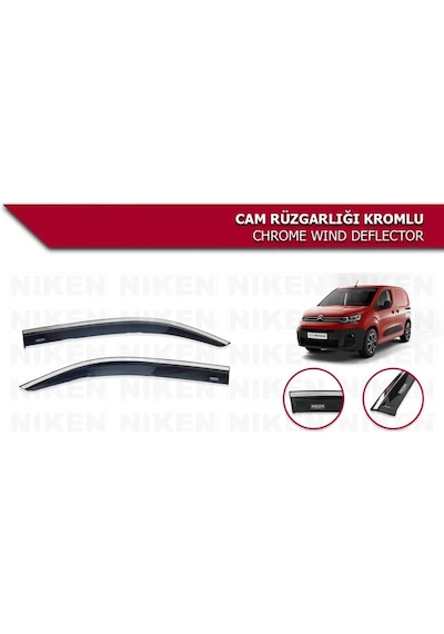 Niken Peugeot Rifter 2018 Sonrası Kromlu Cam Rüzgarlığı 2li