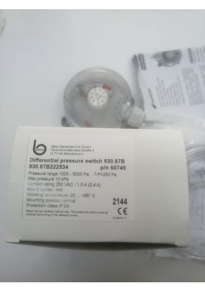 Beck Differential Pressure Switch 930.87B