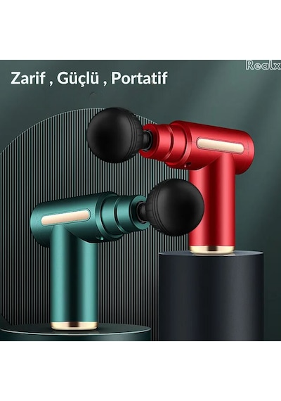 Realx 4 Başlıklı 6 Kademeli Titreşimli Şarjlı Mini Masaj Aleti