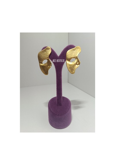 Gold Kaplama Yüz/maske Küpe Sarı - 724830787 Sarı