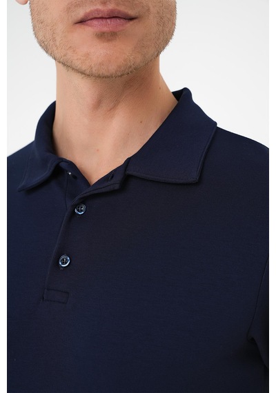 Efor Comfort Fit Polo Yaka Esnek Pamuk Casual Lacivert Tişört Ts 886 Lacivert