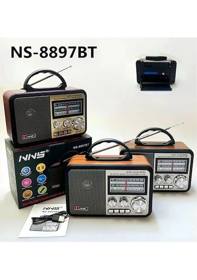 Nns Ns-8897 Orta Boy Retro, Nostaljik, Ahşap Tasarım Radyo 4490