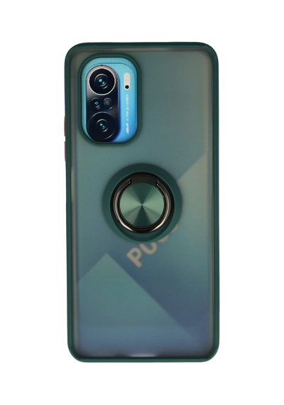 Uryport Xiaomi Redmi K40 Kılıf Montreal Yüzüklü Silikon Kapak - Yeşil