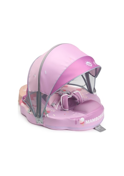 Mambobaby Yüzme Simidi - Pink Ice Cream, Emniyetli , Gölgelikli Ve Ayak Destekli