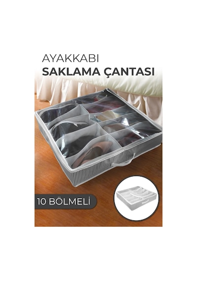Piya Home Ayakkabı Saklama Kutusu&hurcu Gri