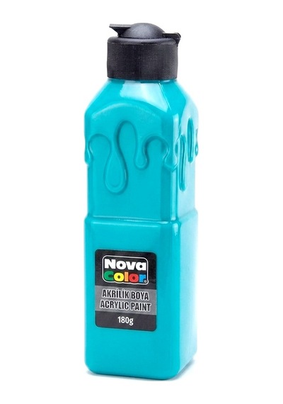 Nova Color Akrilik Boya 180gr Turkuaz - 3 Adet Çok Renkli