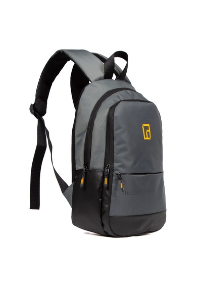 Esvelans Unisex Mini Sırt Çantası, Çok Gözlü Günlük Sırt Çantası Gri