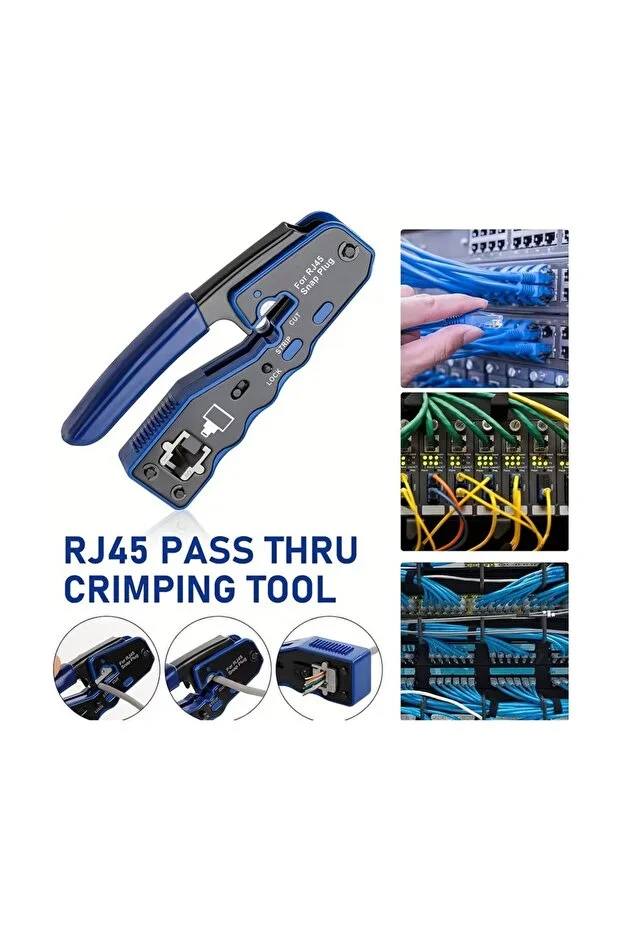 Yeni Nesil Cat5/6/7/8 Pense + Rj45 Rj11 8p8c Test Cihazı + 100 Adet Cover + 100 Adet Yeni Nesil Konnektör Network Seti