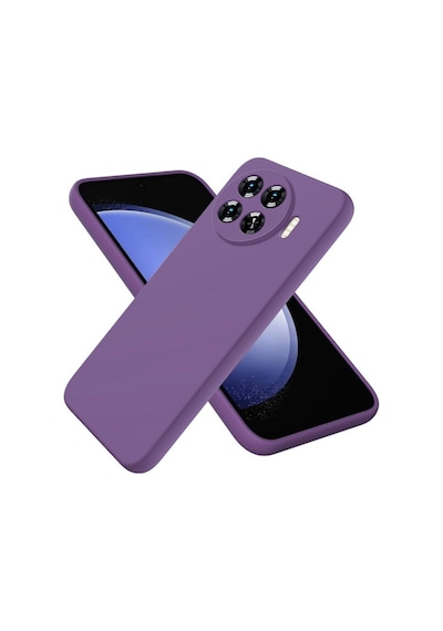 Tecno Spark 20 Pro Plus Uyumlu Silikon Kılıf - Kamera Korumalı Esnek Pastel Renk Kapak - Mor