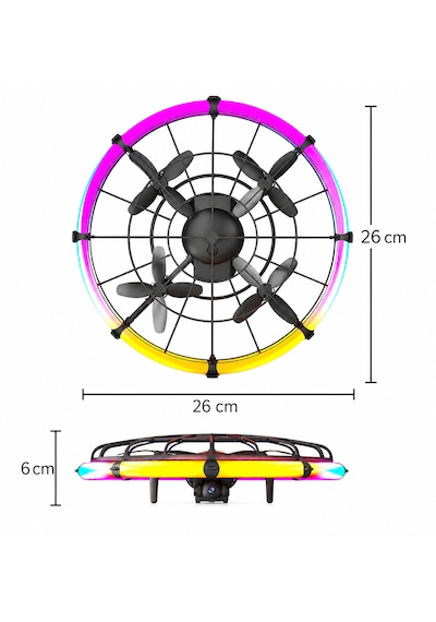 Led Işıklı Mini Drone 2.4ghz Uzaktan Kumandalı 360 Korumalı Quadcopter