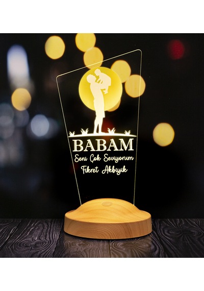 Babaya Hediye, Babalar Günü Hediyesi, Babama Hediye, Gece Lambası (545775396)