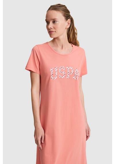 U.s. Polo Assn. Kadın Somon Pijama Takım 50326517-vr047