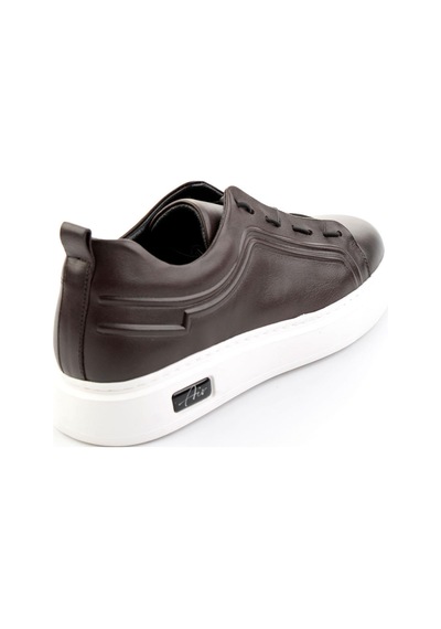 Kahve Hakiki Deri Erkek Sneaker E01700178003 Kahve