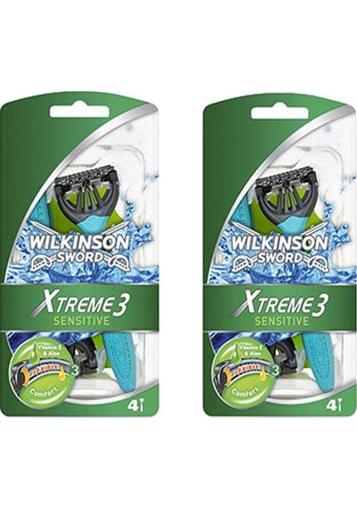 Wilkinson Sword Xtreme 3 Üç Bıçaklı Oynar Başlıklı Kullan At Tıraş Bıçağı 4'lü 2 Paket