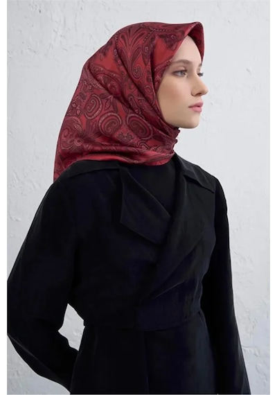 Armine Sura İpek Eşarp -2025/2026 -9421 Kırmızı