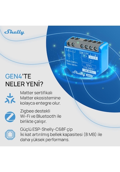 Shelly 1 Gen4 Akıllı Röle
