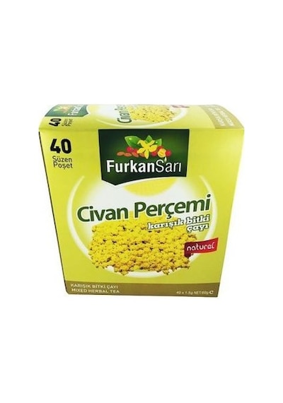 Furkan Sarı Civan Perçemi Karışık Bitki Çayı Süzen Poşet 40 x 1.5 G