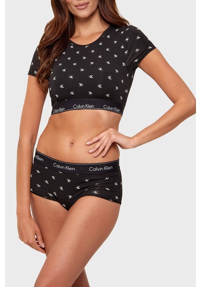 Calvin Klein Bayan Crop Lv00qf8495 Pcs Siyah Siyah