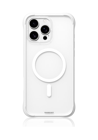 Apple Uyumlu iPhone 16 Pro Kılıf M-safe Şarj Özellikli Youngkit Macaroon Serisi Kapak Beyaz