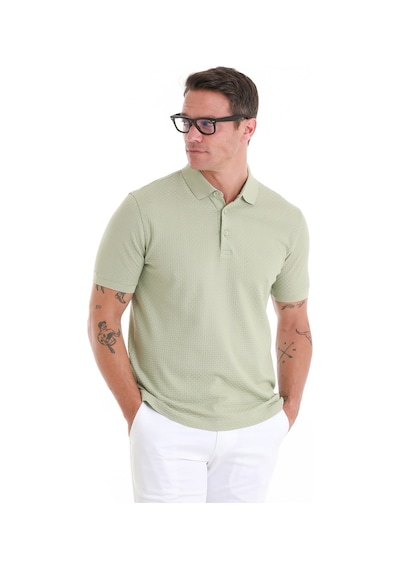 Hatemoğlu Yeşil Regular Fit Düz Merserize Polo Yaka 100% Pamuk Tişört 35362024c020 16-0110tpx Yeşil