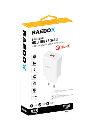 Raedox 18w 3.4a Lightning Duvar Şarjı